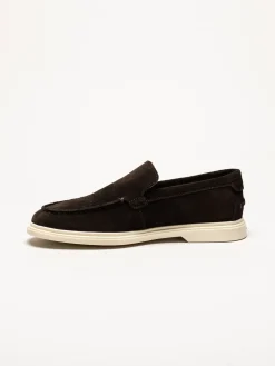 Gant Footwear - Boery - Mörkbruna loafers i mocka
