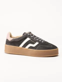 Gant Footwear - Cuzmani - Grå retro platåsneakers i mocka