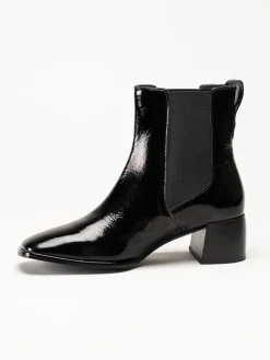 Gant Footwear - Gwenety - Svarta boots i lackskinn