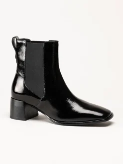 Gant Footwear - Gwenety - Svarta boots i lackskinn