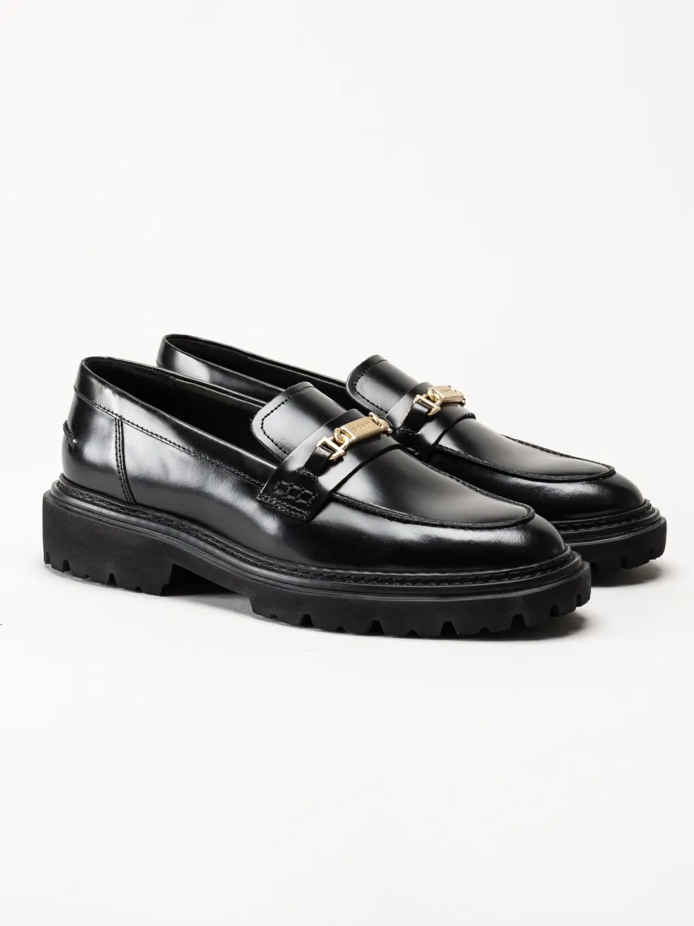 Gant Footwear - Ivyhill Low Lace Shoe - Svarta loafers i skinn