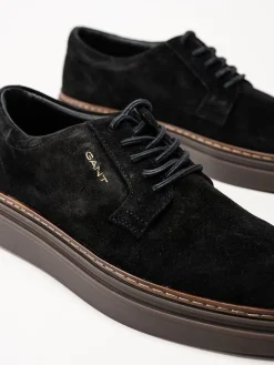 Gant Footwear - Kinzoon low lace - Svarta mockaskor med snörning