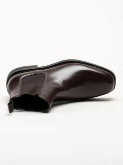 Gant Footwear - Rizmood - Mörkbruna chelsea boots i skinn