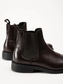 Gant Footwear - Rizmood - Mörkbruna chelsea boots i skinn