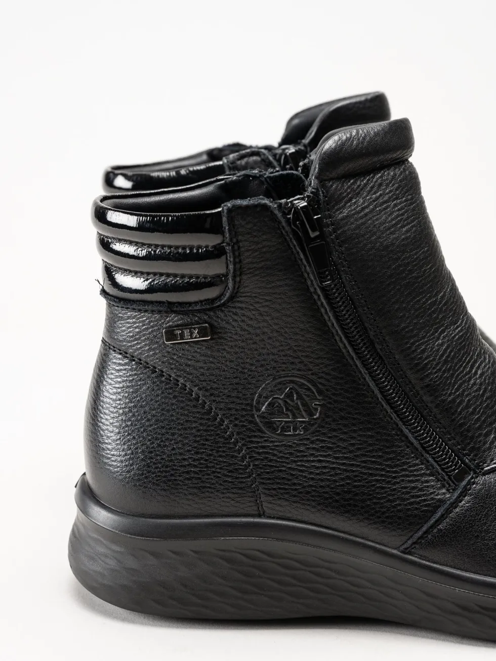 G Comfort - Double Zip - Svarta kängor i skinn