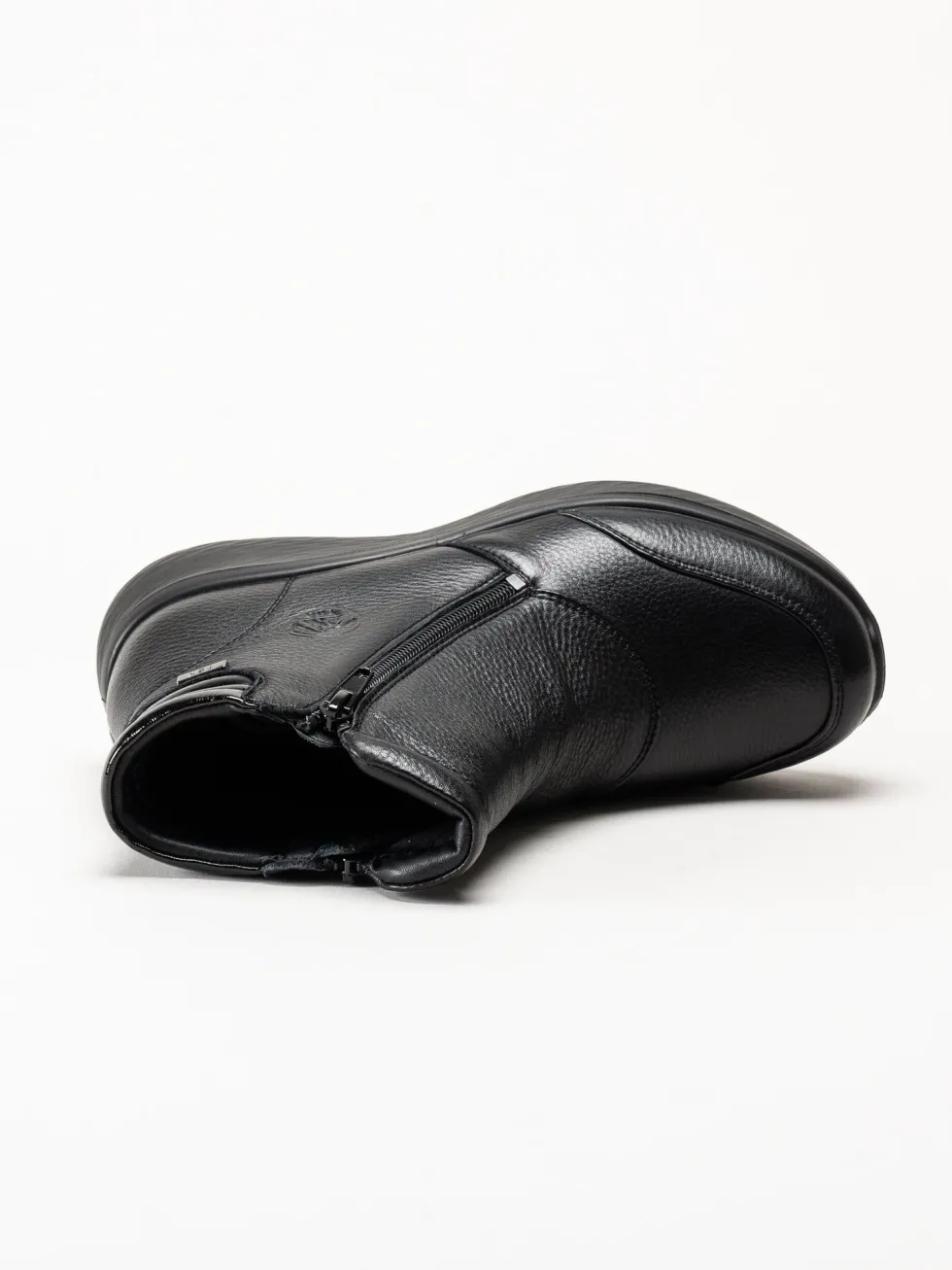 G Comfort - Double Zip - Svarta kängor i skinn