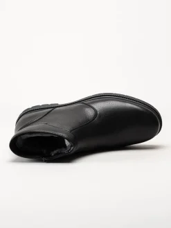 G Comfort - Svarta boots i narvsatt skinn med fårskinnsfoder