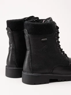 G Comfort - Svarta varmfodrade kängor i skinn