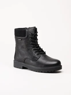 G Comfort - Svarta varmfodrade kängor i skinn
