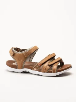 Green Comfort - Corsica - Ljusbrun sandal i mjukt skinn