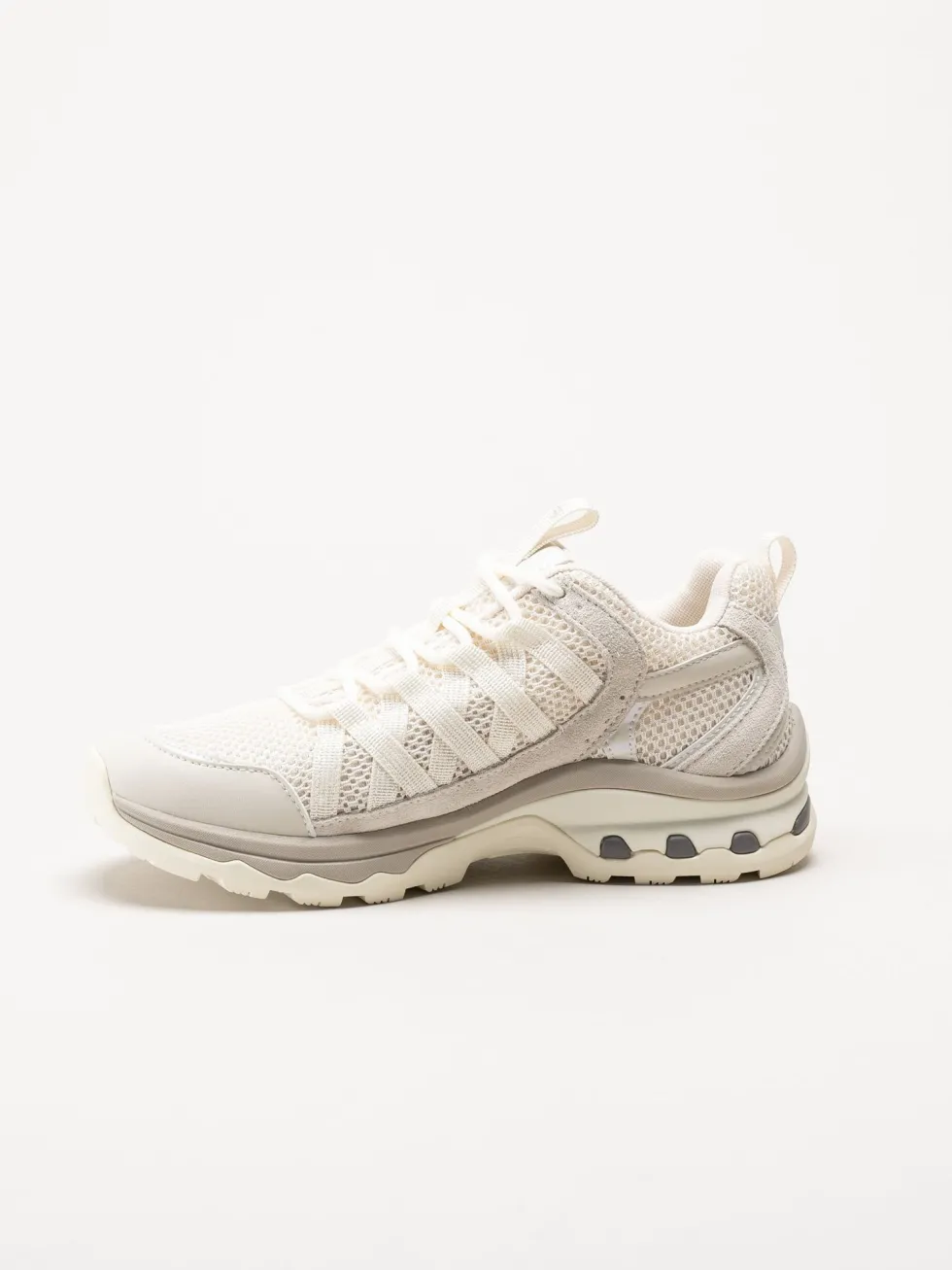 Green Comfort - London sneaker - Vita sneakers i mocka och mesh