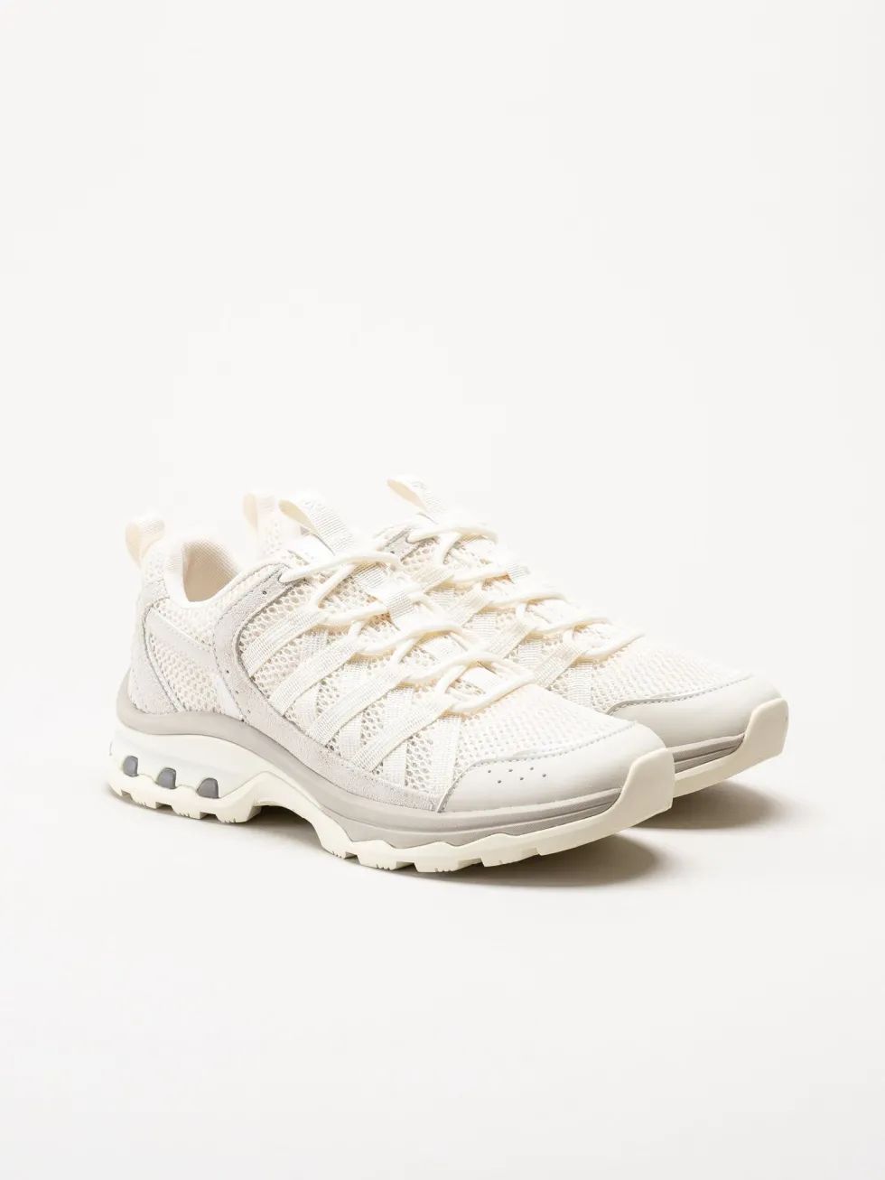 Green Comfort - London sneaker - Vita sneakers i mocka och mesh