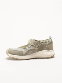 Green Comfort - Zigga Mary Jane - Gröna ballerinaskor i mocka