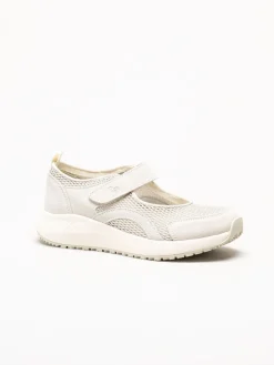 Green Comfort - Zigga Mary Jane - Ljusgrå mary jane ballerinasko