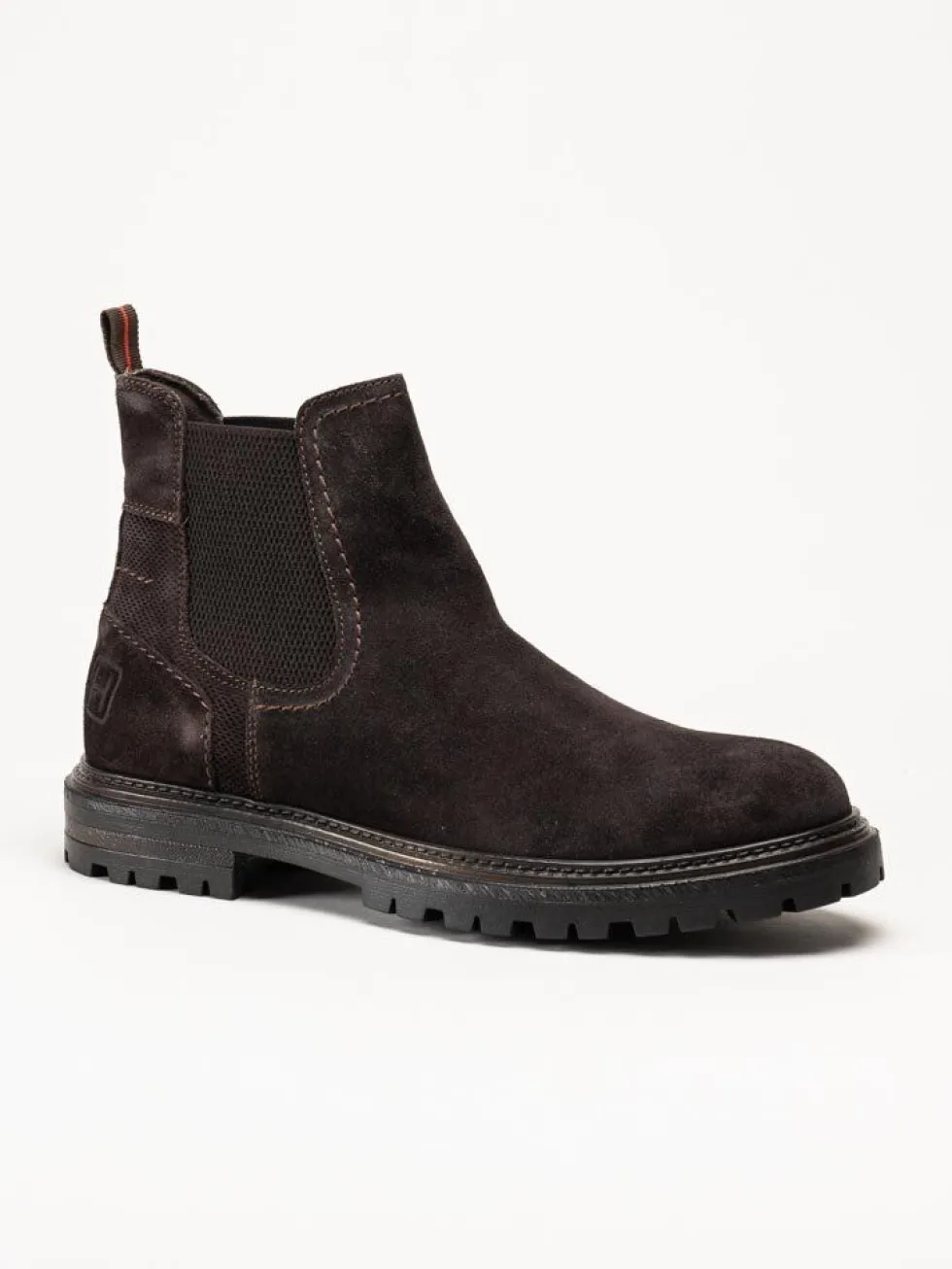 Harry Hern - Kim - Mörkbruna chelsea boots i mocka