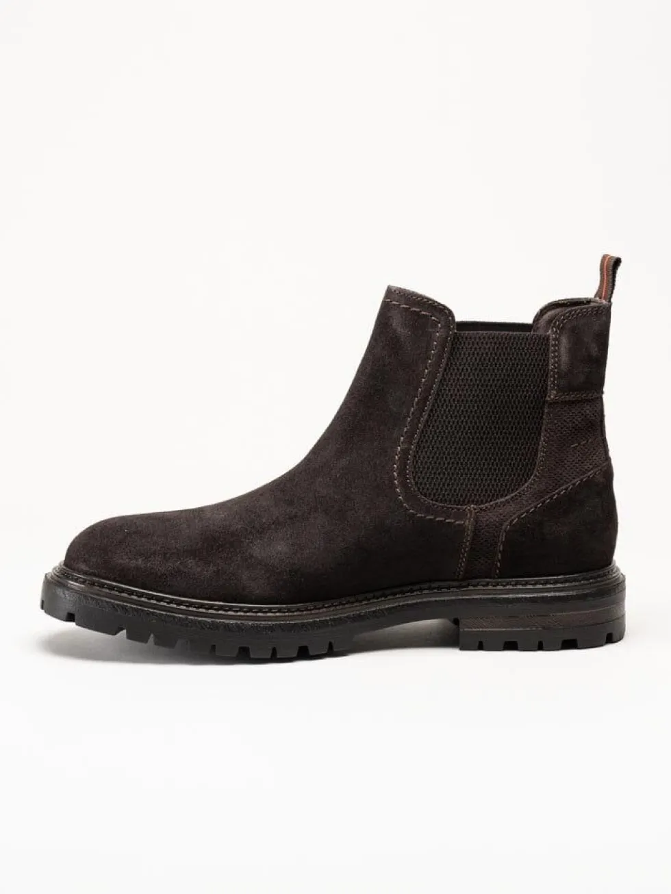 Harry Hern - Kim - Mörkbruna chelsea boots i mocka