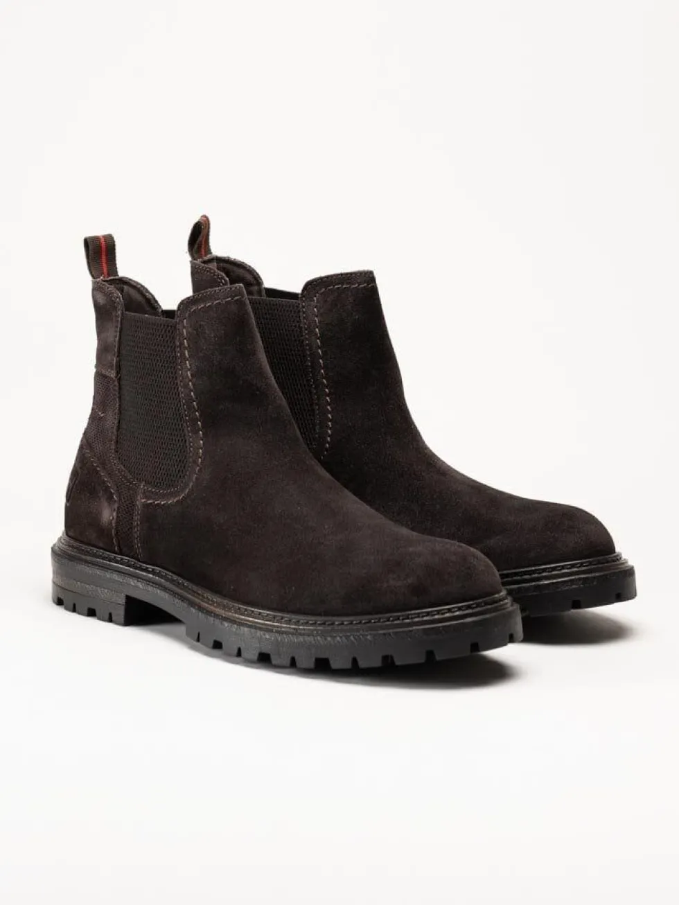 Harry Hern - Kim - Mörkbruna chelsea boots i mocka