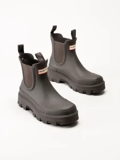 Hunter - Unisex Elements Elastic Chelse - Bruna låga gummistövlar