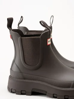 Hunter - Unisex Elements Elastic Chelse - Bruna låga gummistövlar
