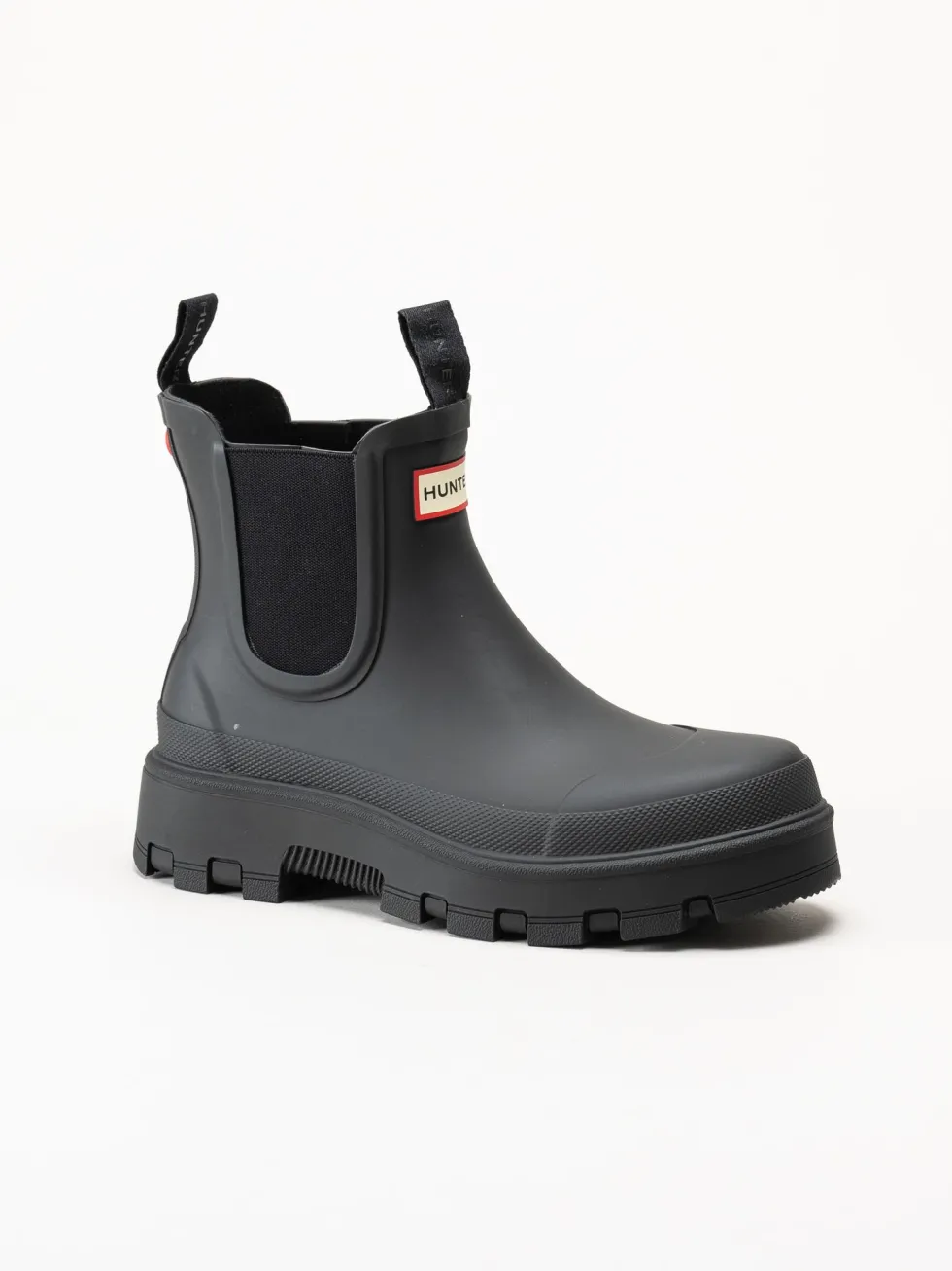 Hunter - Unisex Elements Elastic Chelse - Svarta låga gummistövlar