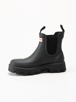 Hunter - Unisex Elements Elastic Chelse - Svarta låga gummistövlar