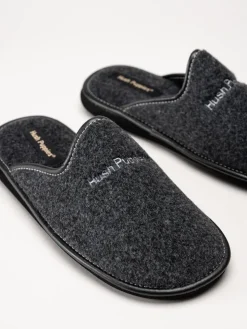 Hush Puppies - Men´s Manuel - Grå slip in tofflor i filt