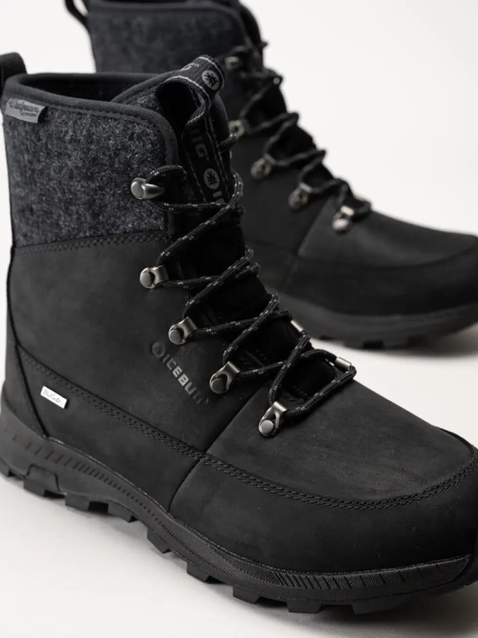 Icebug - Adak Wool Wmns Michelin - Svarta vinterkängor i nubuck