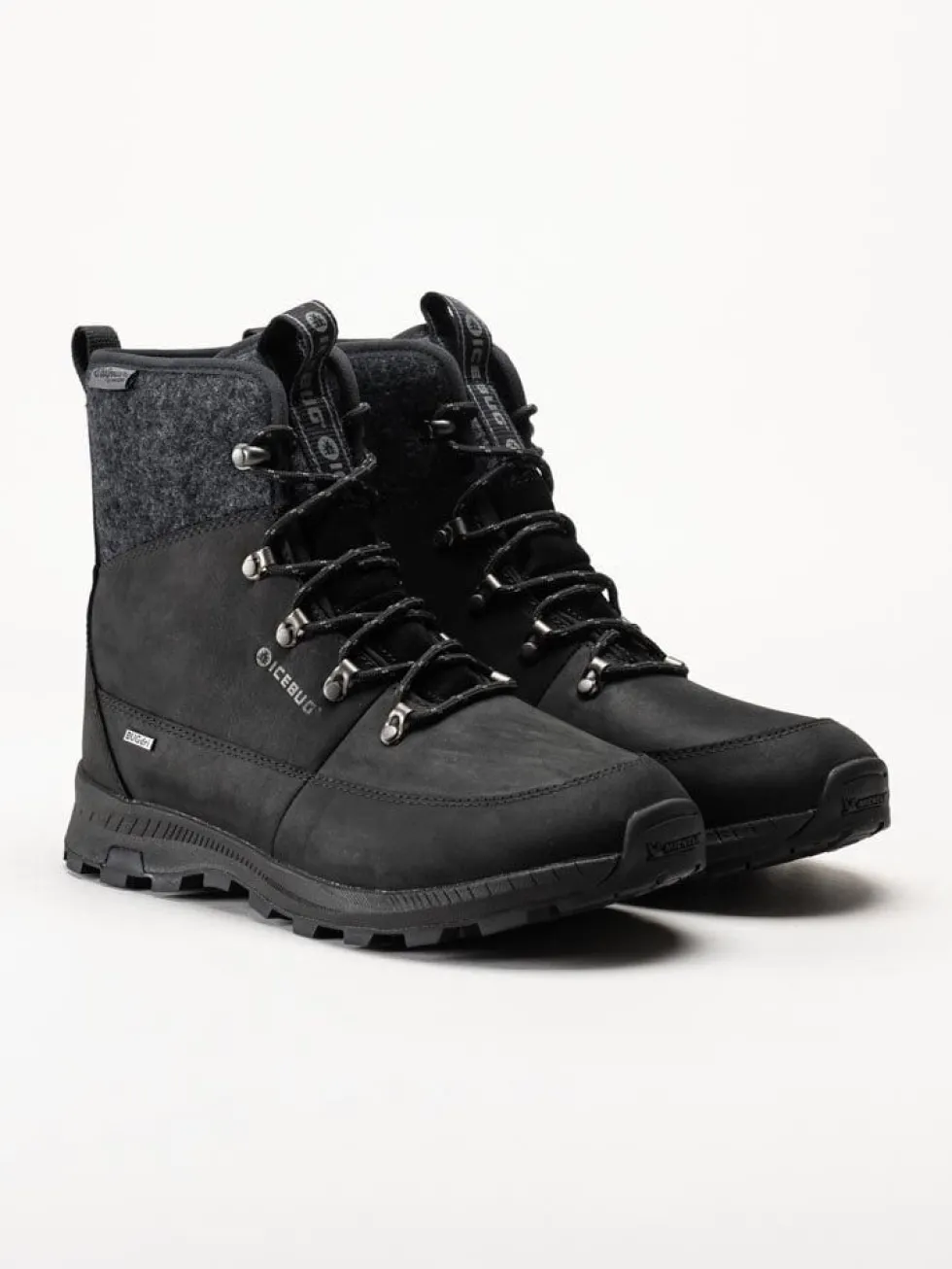 Icebug - Adak Wool Wmns Michelin - Svarta vinterkängor i nubuck