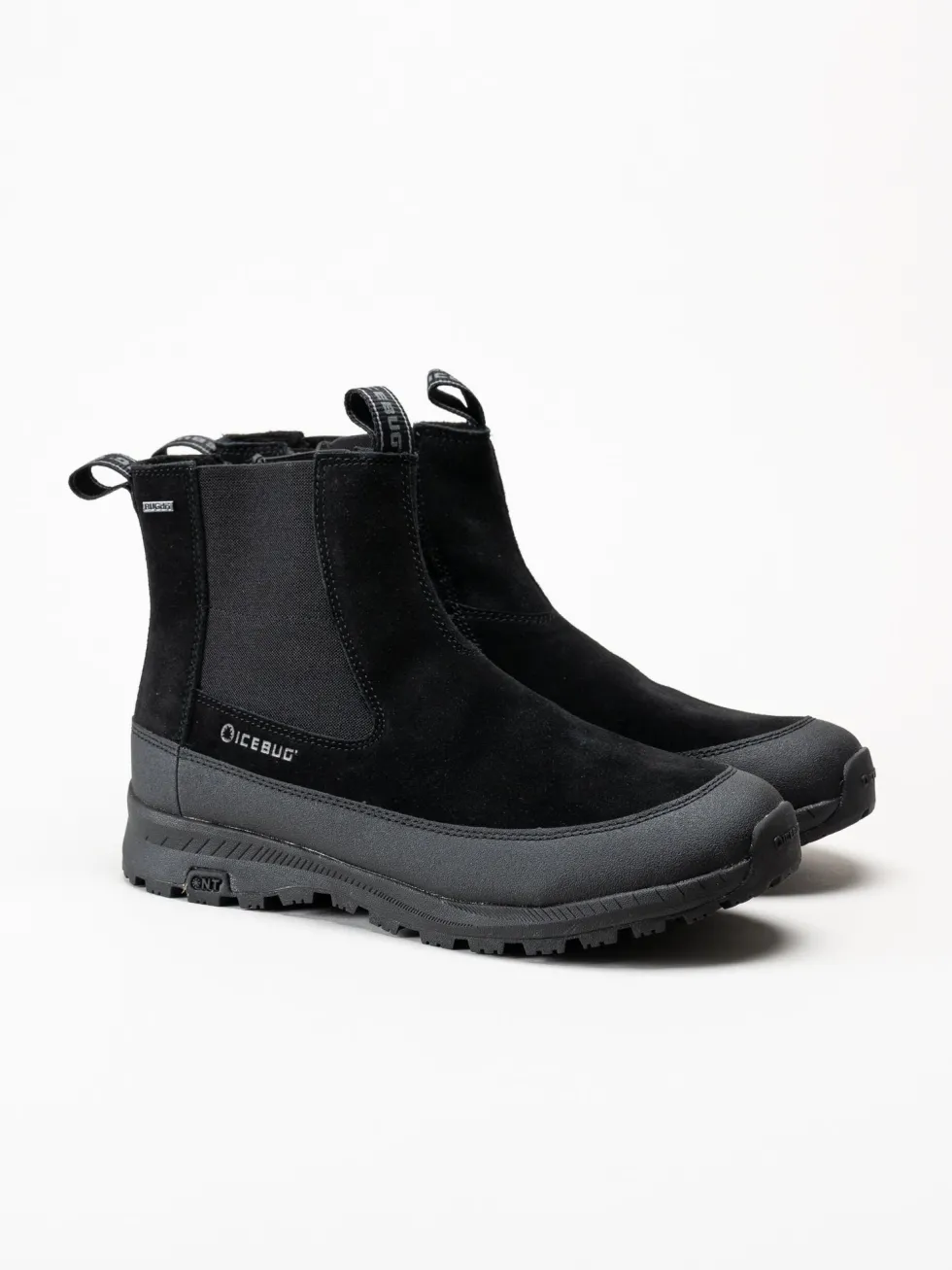 Icebug - Boda M NT - Svarta chelsea boots i mocka