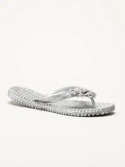 Ilse Jacobsen - Cheerful18F - Silverfärgade flip flops