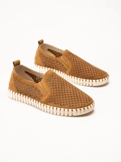 Ilse Jacobsen - Tulip Men - Bruna slip on skor