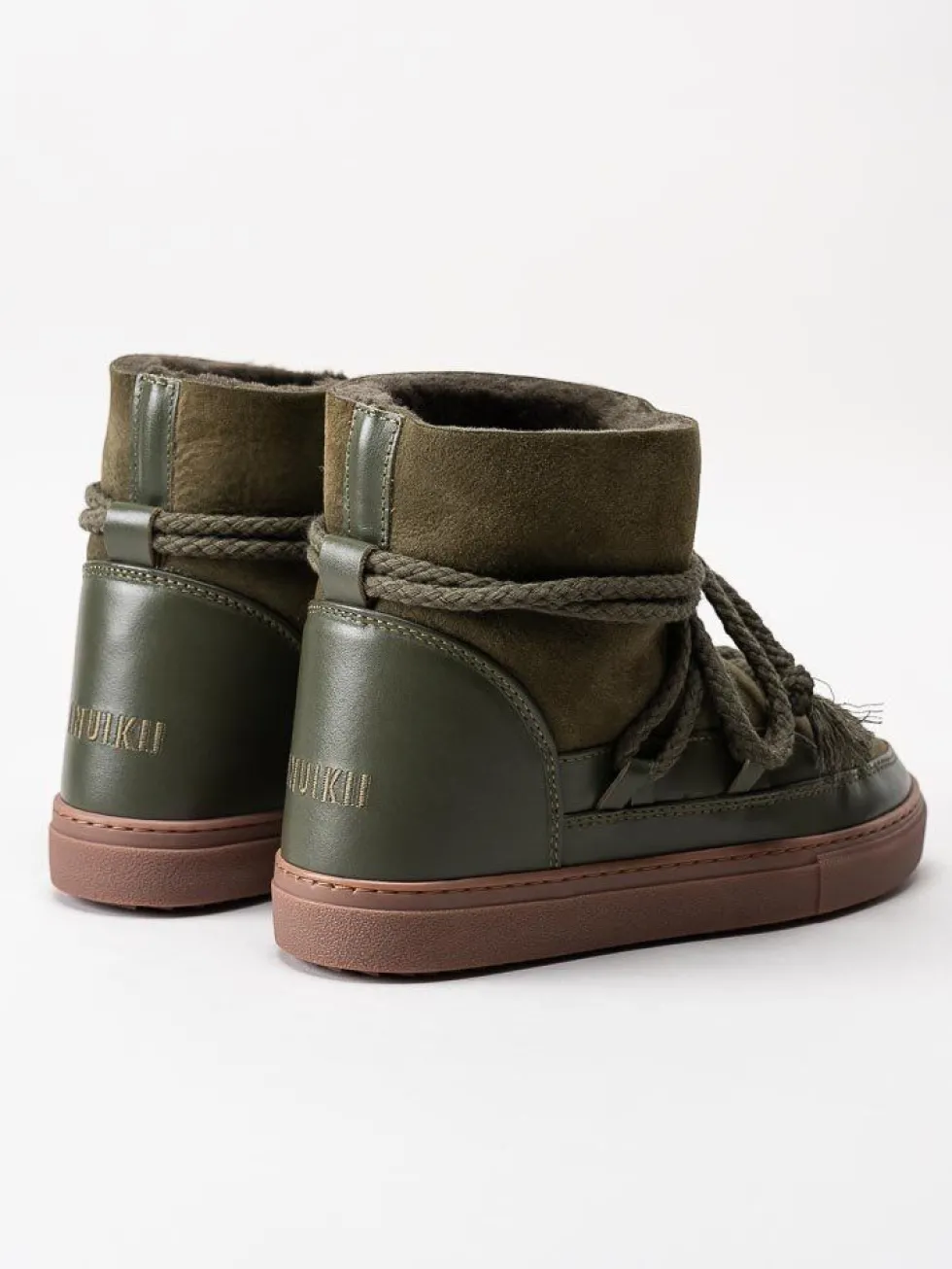 Inuikii - Classic - Gröna vinterboots med fårskinnsfoder