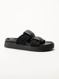 Inuikii - Cord Athena - Svarta slip in sandaler i skinn