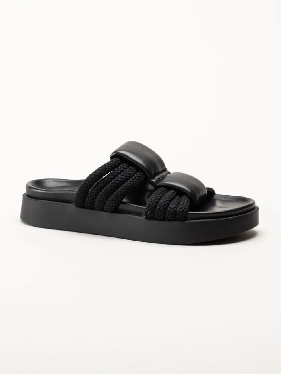 Inuikii - Cord Athena - Svarta slip in sandaler i skinn