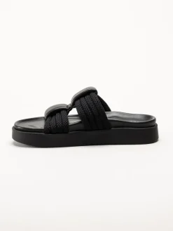 Inuikii - Cord Athena - Svarta slip in sandaler i skinn