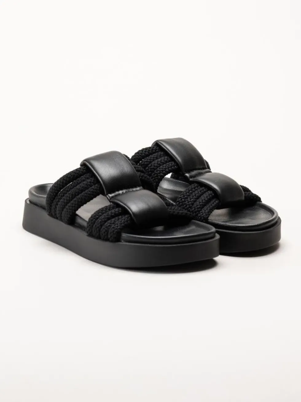 Inuikii - Cord Athena - Svarta slip in sandaler i skinn