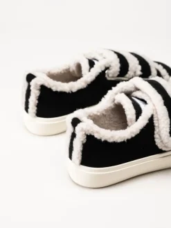 Inuikii - Shearling - Svarta ullfodrade sneakers