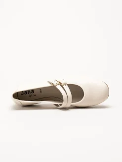 Jana - Beige ballerinaskor med sleif