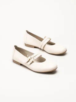 Jana - Beige ballerinaskor med sleif