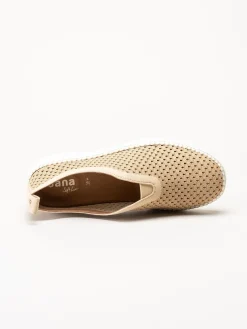 Jana - Beige slip on skor
