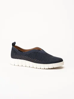Jana - Marinblå slip on skor
