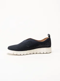 Jana - Marinblå slip on skor