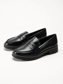 Jana - Svarta loafers i skinnimitation
