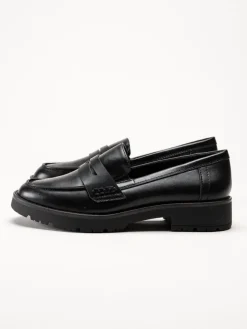 Jana - Svarta loafers i skinnimitation