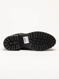 Johnny Bulls - Svarta bikerboots i skinn