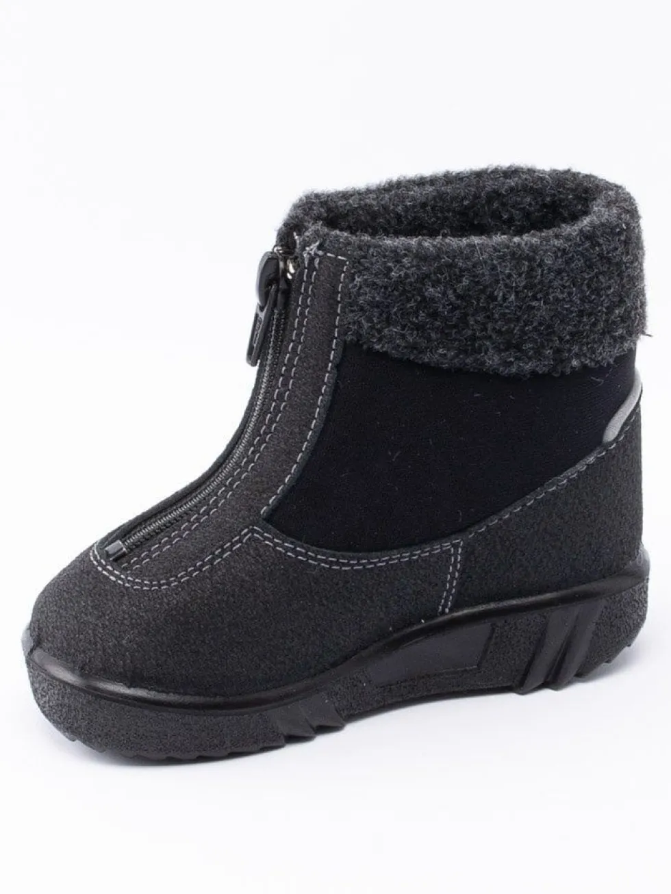Kuoma - Baby Fleece Collar - Svarta ullfodrade vinterkängor