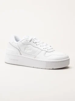 Lacoste - T-Clip Platform - Vita sneakers i skinn