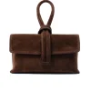 Latalia - Barletta suede - Brun handväska i mocka