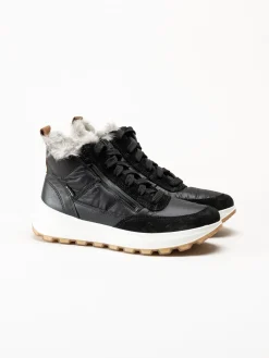 Legero - T4 RUN - Svarta fodrade kängor i skinn