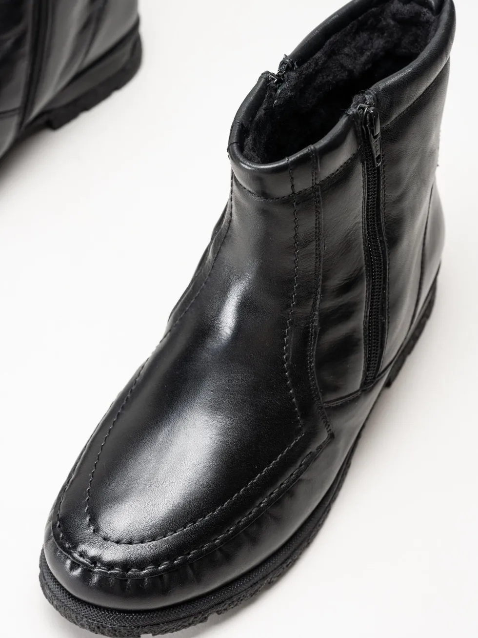 Marco Bossi - Svarta fodrade boots i skinn
